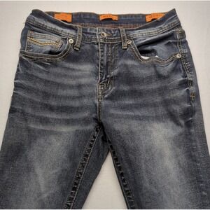 True Rebel Jeans Premium 808 Slim Fit Mens 30x30 Dk Blue Cotton Blend Gray Label